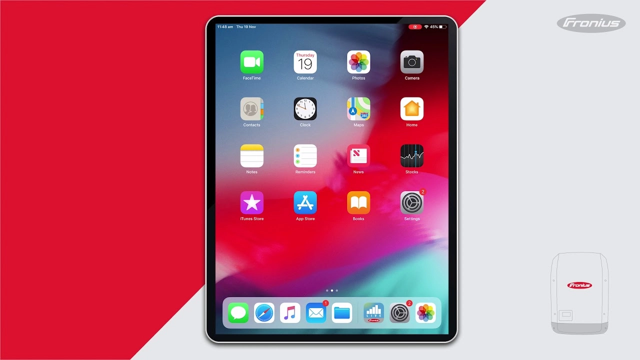 fronius ipad screenshot